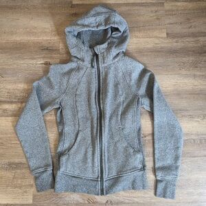 lululemon athletica Gray Full-Zip Hooded Sweater